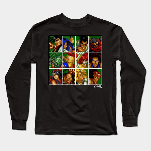 Samurai Spirit select character Long Sleeve T-Shirt by kladenko